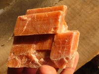 Natural New Sunset Orange Calcite Specimens  x 4 From Spitzkop, Namibia - Toprock Gemstones and Minerals 