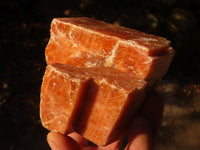 Natural New Sunset Orange Calcite Specimens  x 4 From Spitzkop, Namibia - Toprock Gemstones and Minerals 