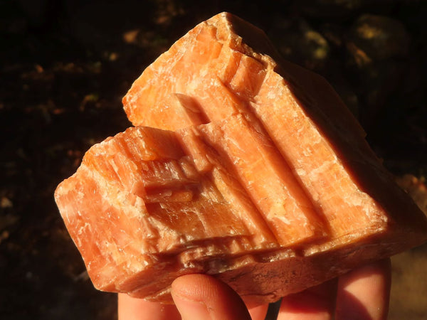 Natural New Sunset Orange Calcite Specimens  x 4 From Spitzkop, Namibia - Toprock Gemstones and Minerals 