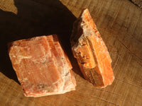 Natural New Sunset Orange Calcite Specimens  x 4 From Spitzkop, Namibia - Toprock Gemstones and Minerals 