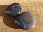 Polished Blue Lazulite Hearts  x 6 From Madagascar - Toprock Gemstones and Minerals 
