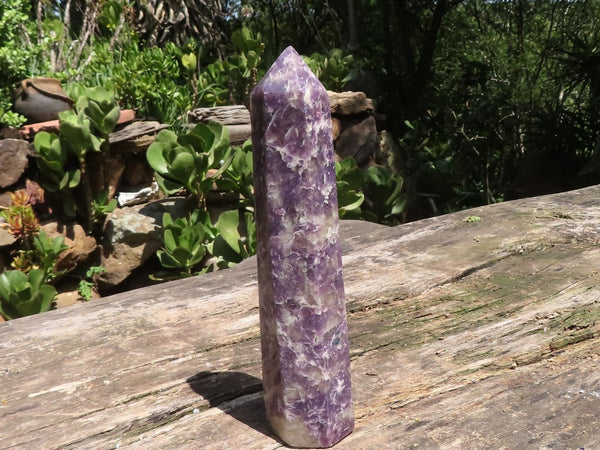 Polished Tall Purple Lepidolite Mica Point  x 1 From Madagascar - TopRock