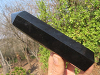 Polished Black Basalt Points  x 4 From Antsirabe, Madagascar