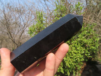 Polished Black Basalt Points  x 4 From Antsirabe, Madagascar