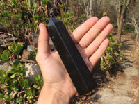 Polished Black Basalt Points  x 4 From Antsirabe, Madagascar