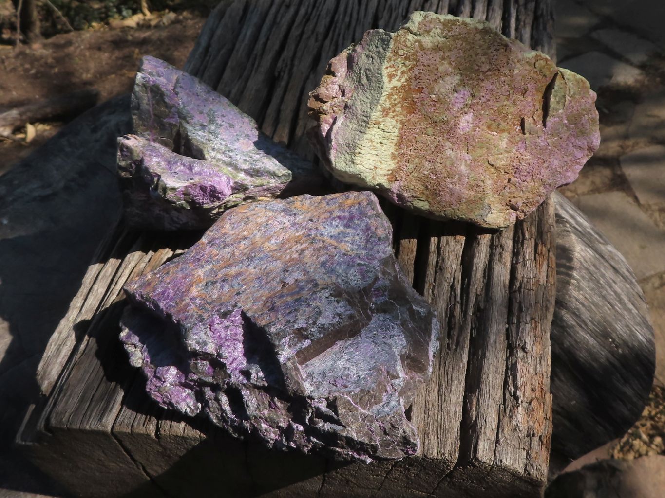 Natural Large Silky Stichtite & Serpentine Specimens  x 3 From Barberton, South Africa - TopRock