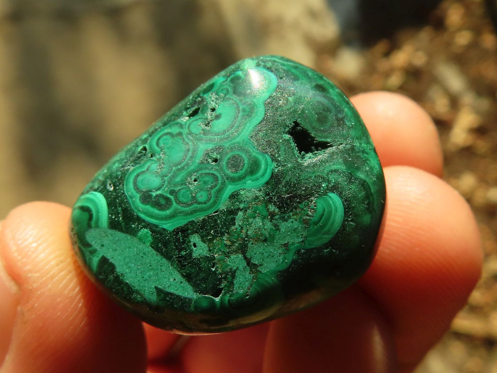 Polished  Small Flower Malachite Free Forms  x 20 From Congo - Toprock Gemstones and Minerals 