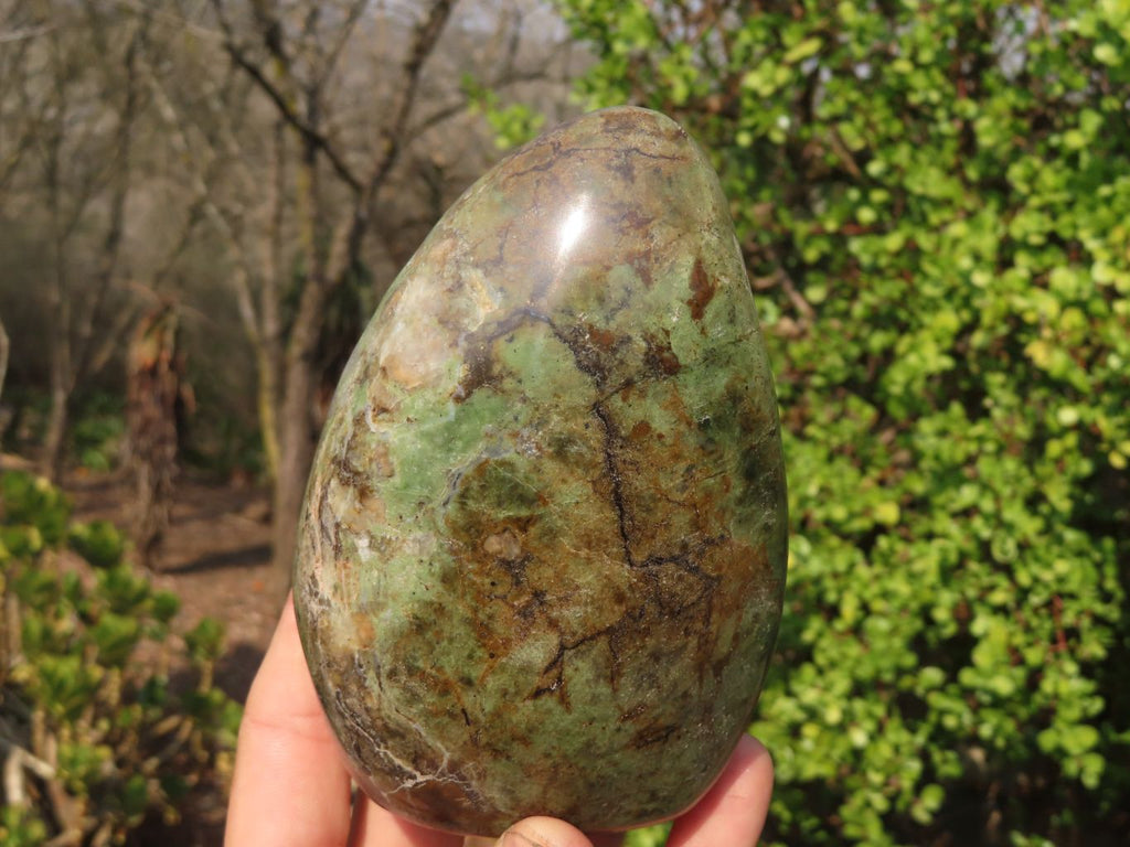 Polished Chrysoprase Standing Free Forms  x 2 From Madagascar - Toprock Gemstones and Minerals 
