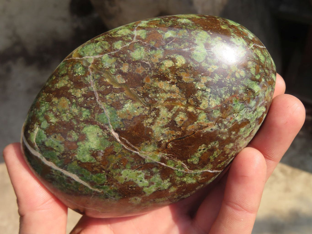 Polished Chrysoprase Standing Free Forms  x 2 From Madagascar - Toprock Gemstones and Minerals 