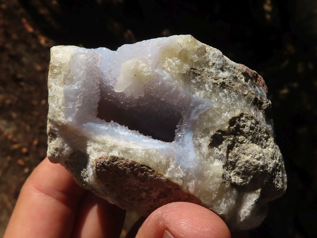 Natural Blue Lace Agate Geode Specimens  x 12 From Nsanje, Malawi - Toprock Gemstones and Minerals 