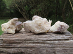 Natural Hematoid Quartz Clusters x 3 From Zimbabwe - TopRock