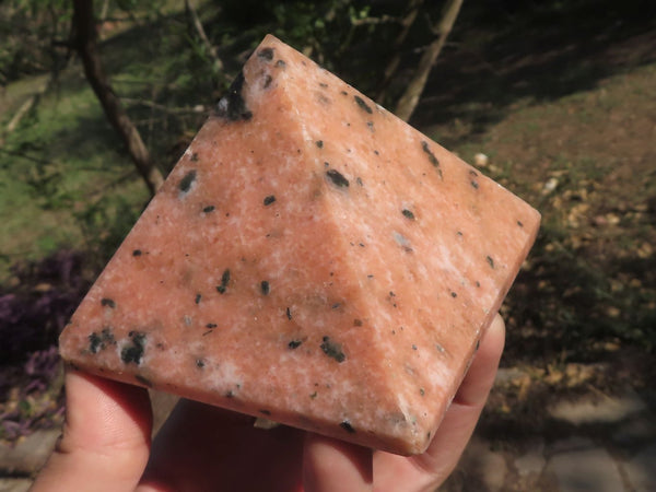Polished Rare Orange Calcite With Biotite Mica Pyramids  x 2 From Madagascar - TopRock