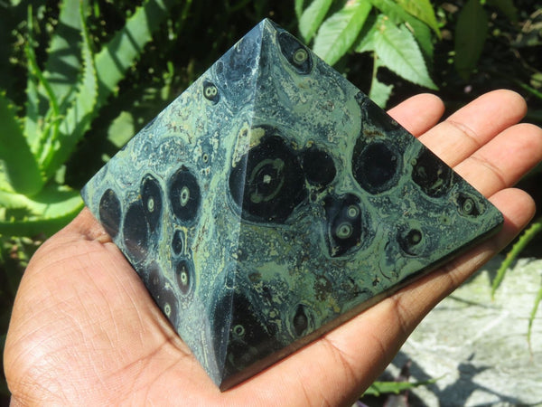 Polished Stromatolite Pyramids x 3 From Madagascar - TopRock