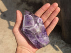 Polished Chevron Amethyst Points x 2 From Zambia - Toprock Gemstones and Minerals 