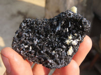 Natural Schorl Black Tourmaline Specimens x 6 From Erongo, Namibia - Toprock Gemstones and Minerals 