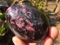 Polished Rhodonite Gemstone Eggs x 6 From Madagascar - Toprock Gemstones and Minerals 