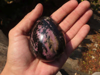 Polished Rhodonite Gemstone Eggs x 6 From Madagascar - Toprock Gemstones and Minerals 
