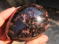 Polished Rhodonite Gemstone Eggs x 6 From Madagascar - Toprock Gemstones and Minerals 