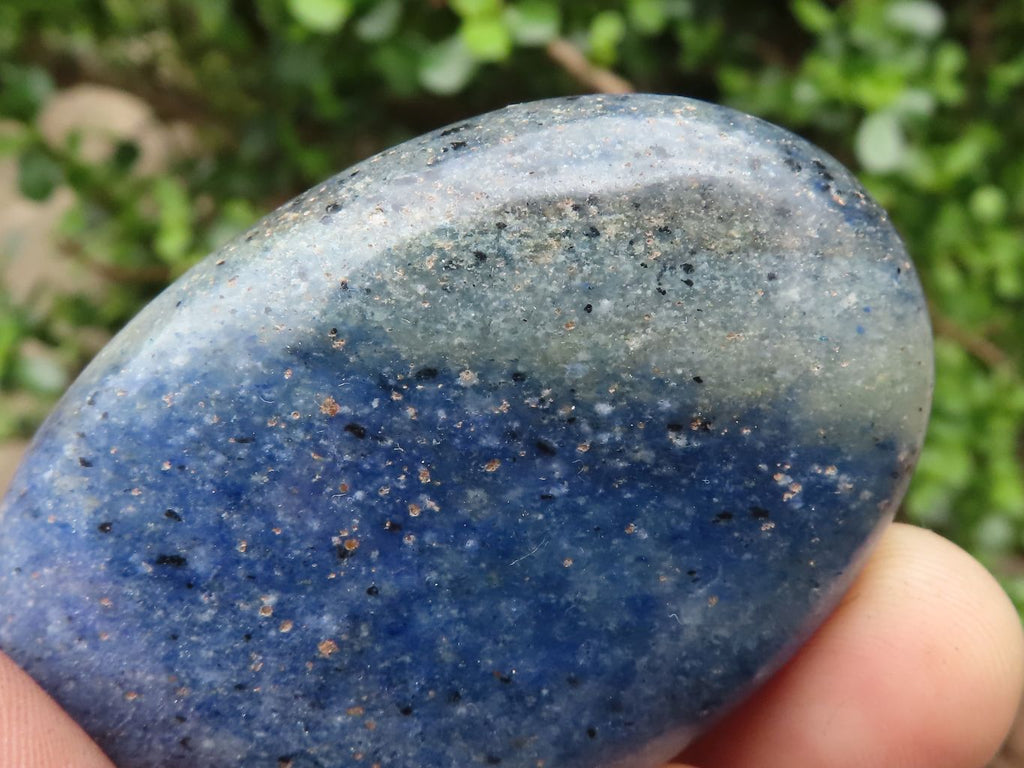 Polished Blue Lazulite Palm Stones  x 35 From Madagascar - TopRock