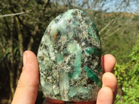 Polished Rare Emerald In Matrix Standing Free Forms  x 3 From Sandawana, Zimbabwe - Toprock Gemstones and Minerals 