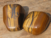 Polished Golden Tigers Eye Free Forms x 6 From Prieska, South Africa
