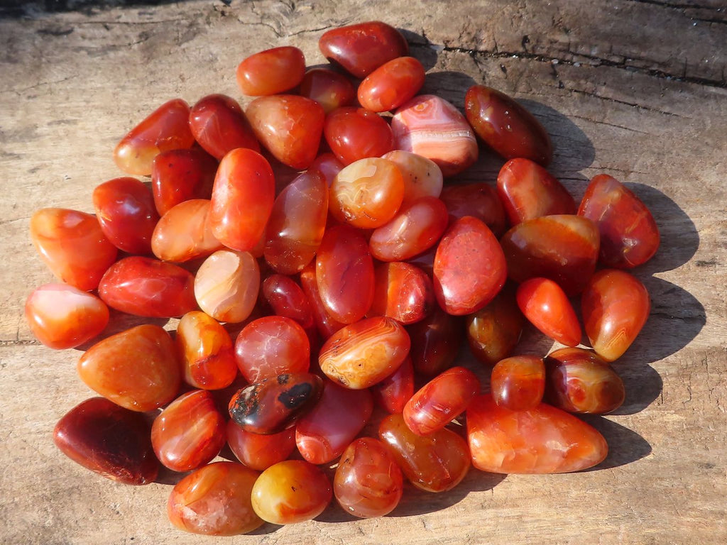 Polished  Carnelian Agate Tumble Stones  x 1 Kg Lot From Madagascar - Toprock Gemstones and Minerals 