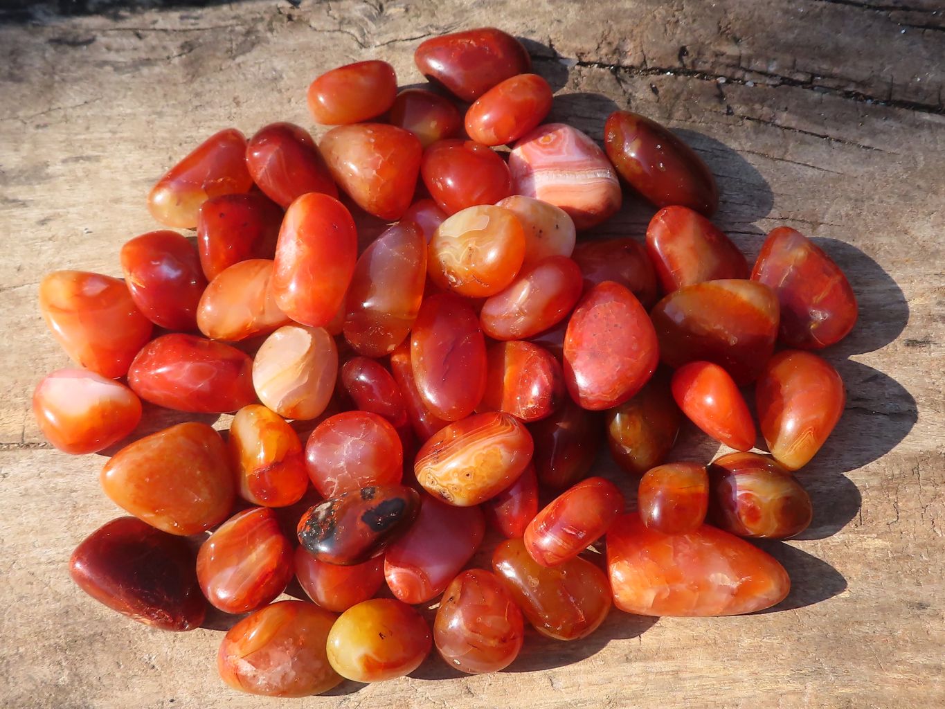 Polished  Carnelian Agate Tumble Stones  x 1 Kg Lot From Madagascar - Toprock Gemstones and Minerals 