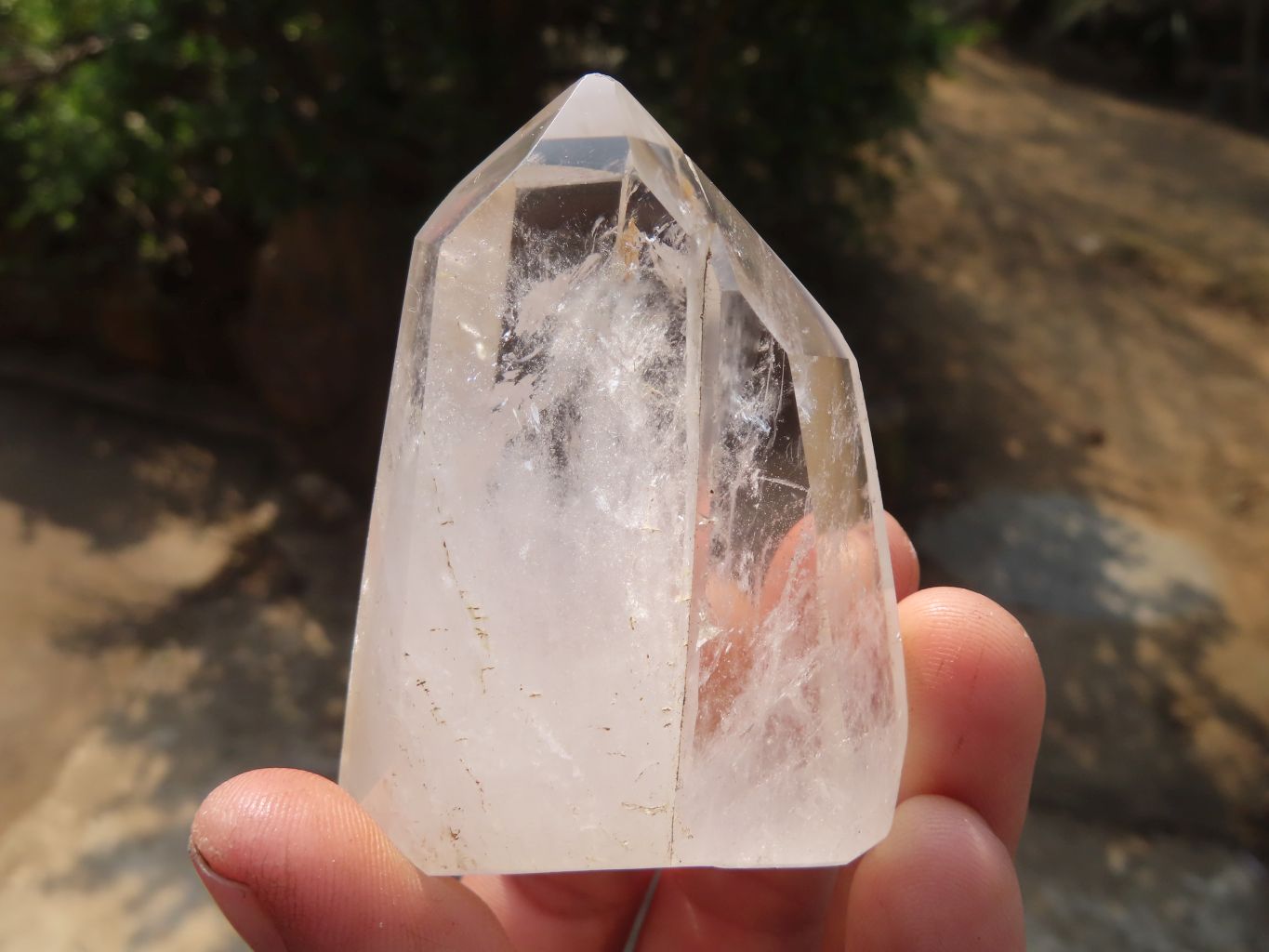 Polished Clear Quartz Crystal Points  x 6 From Madagascar - Toprock Gemstones and Minerals 