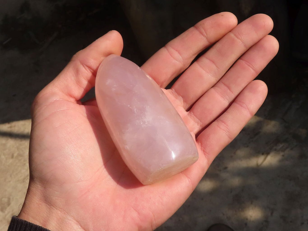 Polished Gemmy Rose Quartz Standing Free Forms x 6 From Madagascar - Toprock Gemstones and Minerals 