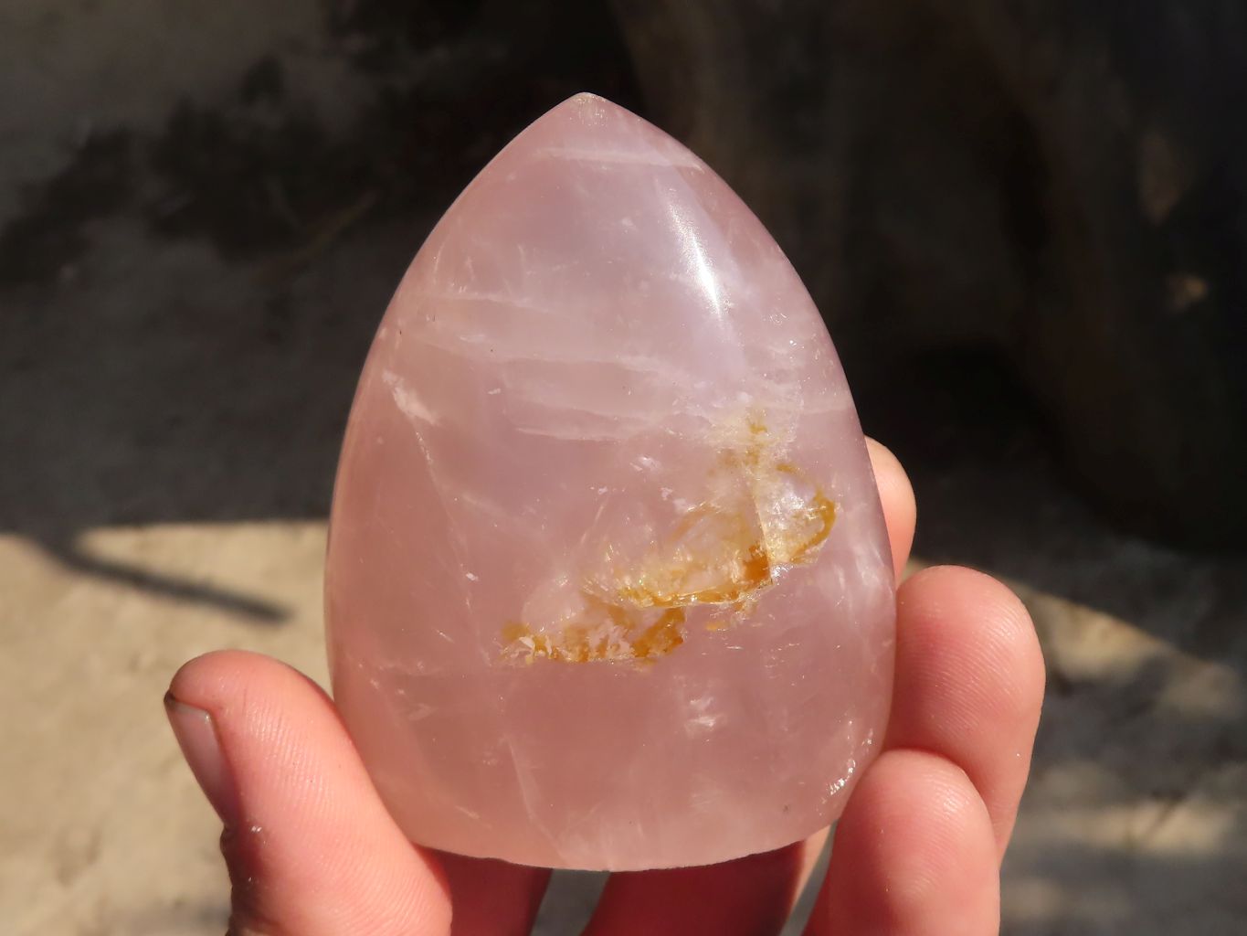 Polished Gemmy Rose Quartz Standing Free Forms x 6 From Madagascar - Toprock Gemstones and Minerals 
