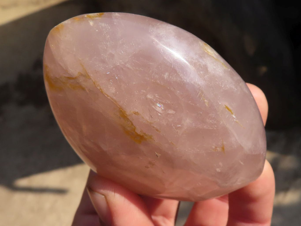 Polished Gemmy Rose Quartz Standing Free Forms x 6 From Madagascar - Toprock Gemstones and Minerals 