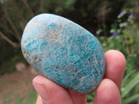 Polished Shimmery Blue Amazonite Standing Free Forms x 9 From Zimbabwe - TopRock