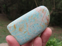 Polished Shimmery Blue Amazonite Standing Free Forms x 9 From Zimbabwe - TopRock