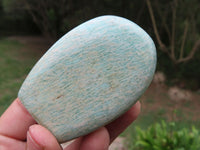 Polished Shimmery Blue Amazonite Standing Free Forms x 9 From Zimbabwe - TopRock