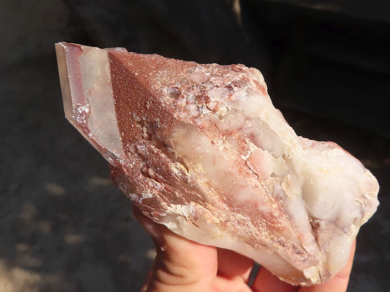 Natural Red Hematoid Phantom Quartz Clusters x 6 From Karoi, Zimbabwe - Toprock Gemstones and Minerals 