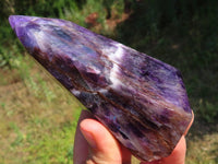 Polished Chevron Amethyst Crystals x 2 From Zambia - TopRock