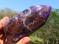 Polished Chevron Amethyst Crystals x 2 From Zambia - TopRock