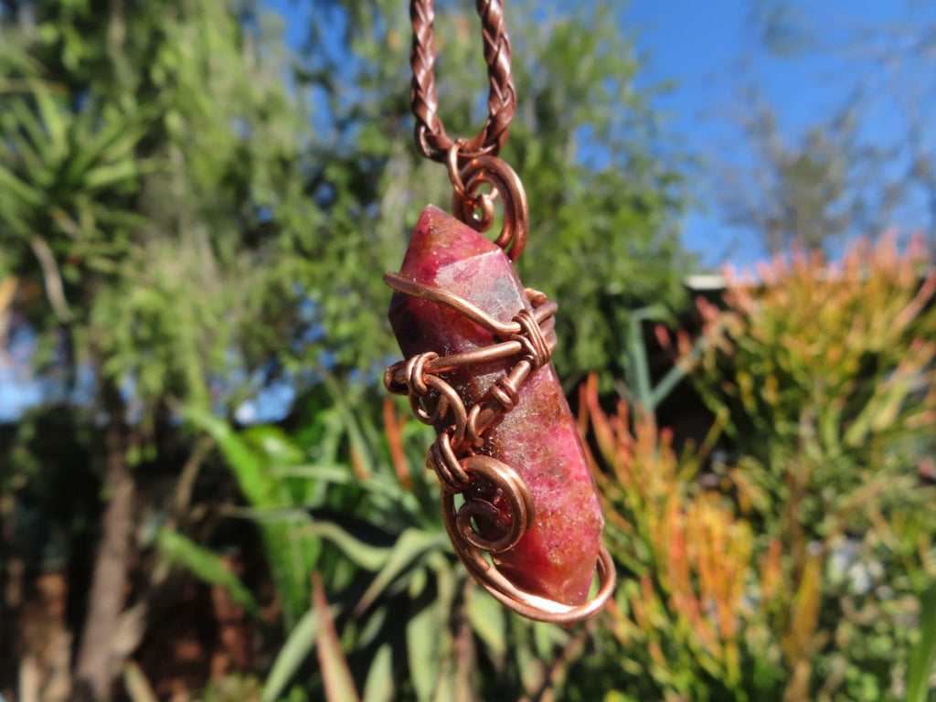 Polished Mixed Jewellery Free Forms With Copper Art Wire Pendants x 6 From Southern Africa - TopRock