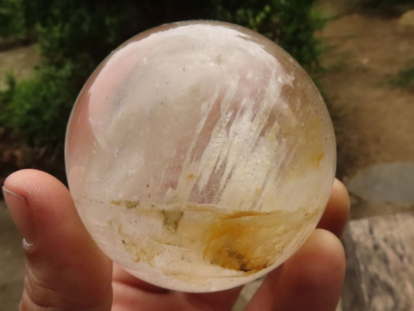 Polished Hematoid Tinted Clear Quartz Crystal Balls  x 2 From Madagascar - TopRock