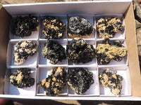 Natural Schorl Black Tourmaline Specimens x 12 From Erongo, Namibia