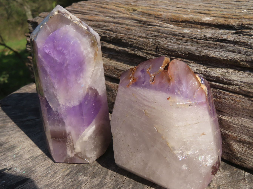 Polished Dream Amethyst Quartz Crystals With Natural Features x 2 From Madagascar - TopRock