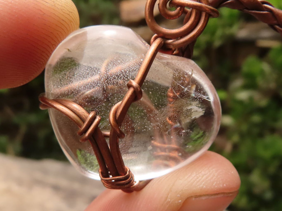 Polished Mixed Copper Wire Wrapped Jewellery Pendants x 6 From Southern Africa - TopRock