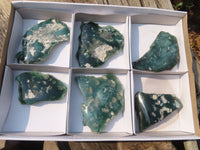 Polished On One Side Emerald Mtorolite Plates x 6 From Mutorashanga, Zimbabwe - Toprock Gemstones and Minerals 