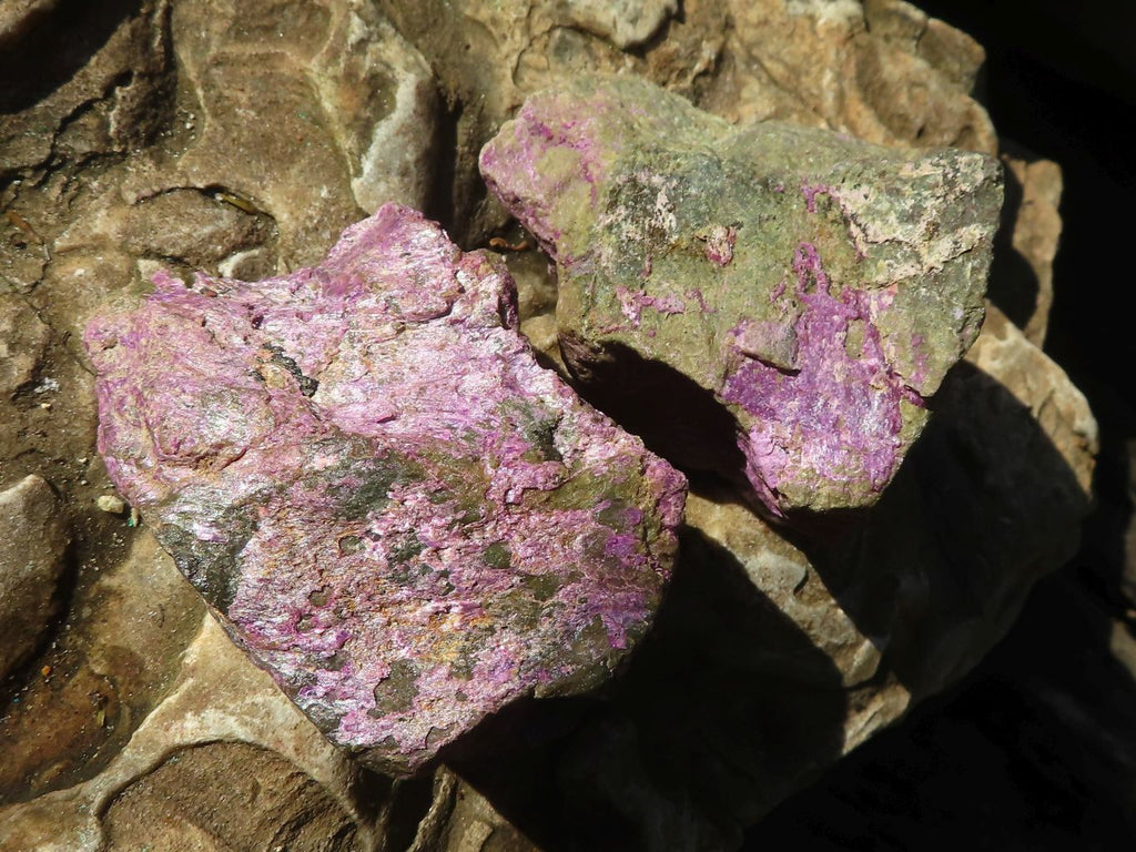 Natural Rough Stichtite Cobbed Specimens  x 12 From Barberton, South Africa - Toprock Gemstones and Minerals 