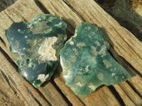 Polished On One Side Emerald Mtorolite Plates x 6 From Mutorashanga, Zimbabwe - Toprock Gemstones and Minerals 