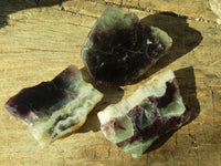 Polished  One Side Polished Watermelon Fluorite Pieces  x 12 From Uis, Namibia - Toprock Gemstones and Minerals 