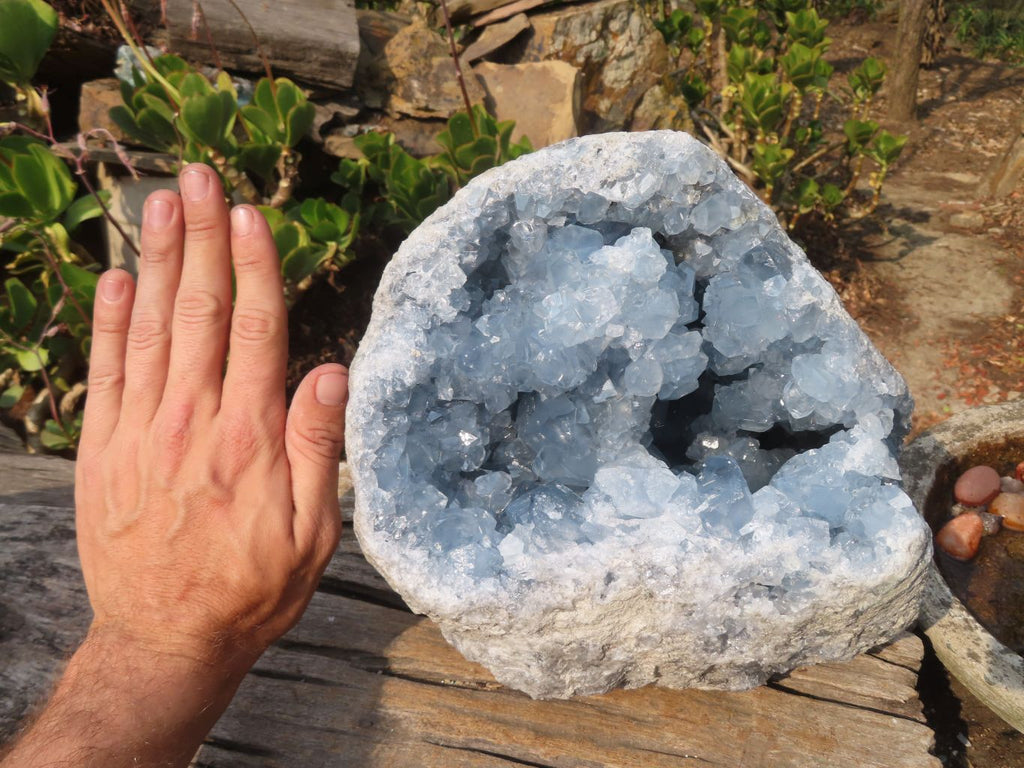 Natural Blue Celestite Geode Specimen  x 1 From Sakoany, Madagascar - Toprock Gemstones and Minerals 
