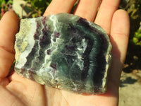 Polished  One Side Polished Watermelon Fluorite Pieces  x 12 From Uis, Namibia - Toprock Gemstones and Minerals 