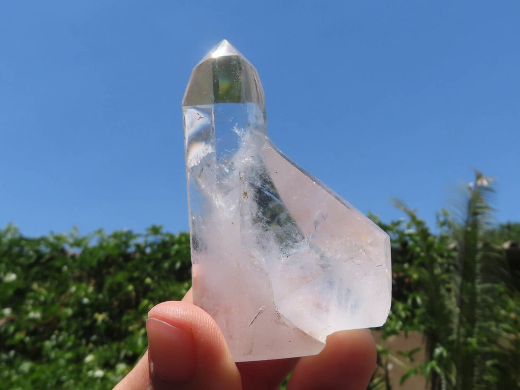 Polished Semi Optic Clear Quartz Crystals  x 6 From Madagascar - TopRock