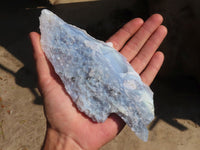 Natural Etched Blue Chalcedony Specimens  x 3 From Nsanje, Malawi - Toprock Gemstones and Minerals 